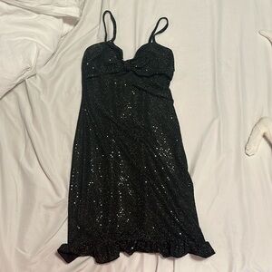 3/$20 NWOT Black Sparkly Cut Out Dress Size Small